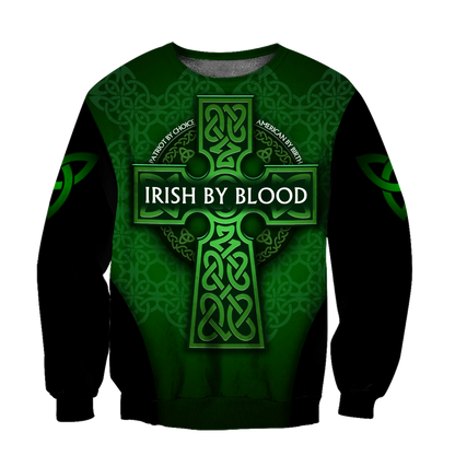 Premium Unisex Hoodie Irish St.Patrick Day Irish By Blood ML