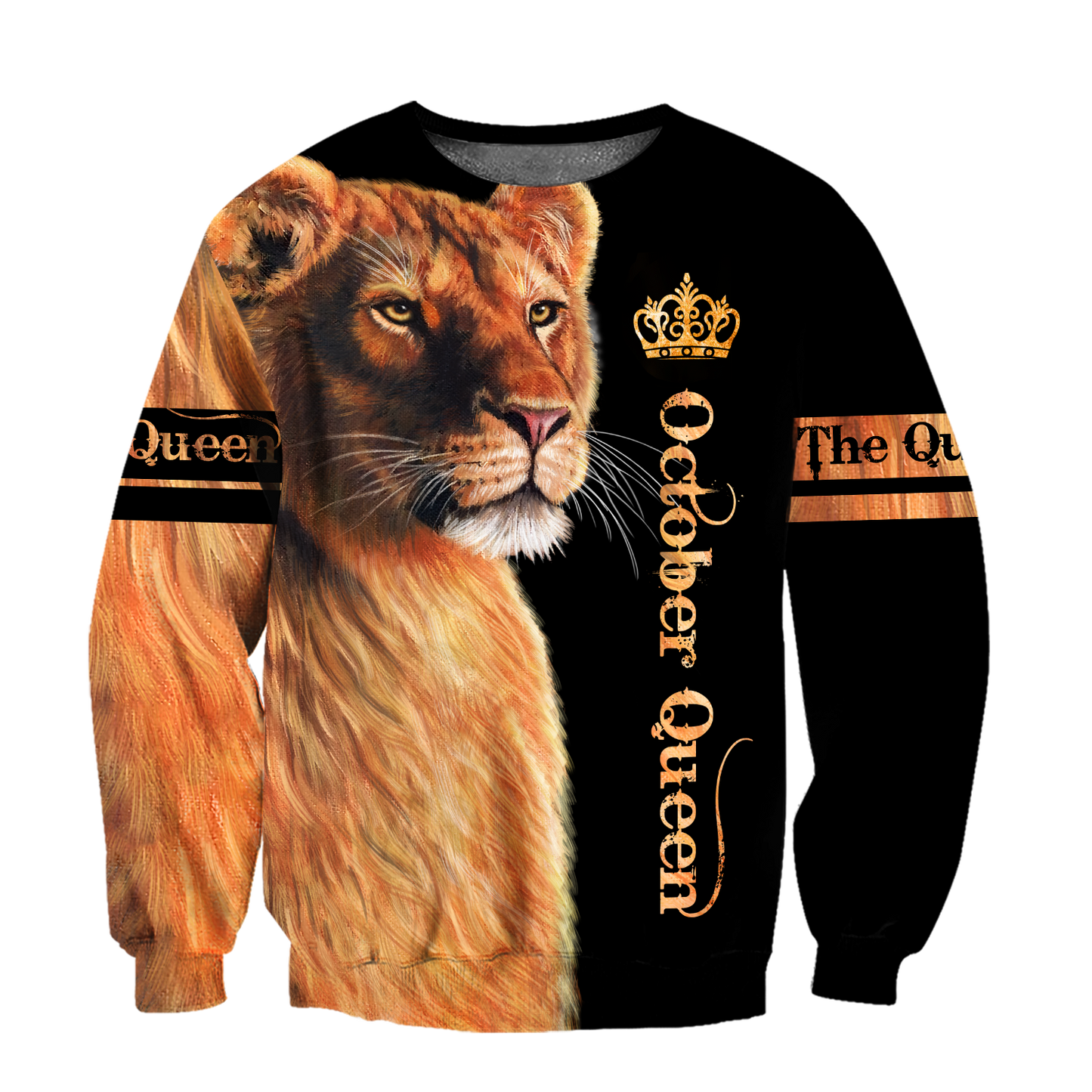 October Lion Queen 3D All Over Printed Shirt for Women