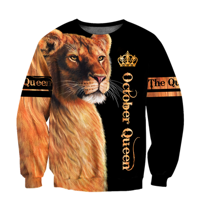 October Lion Queen 3D All Over Printed Shirt for Women