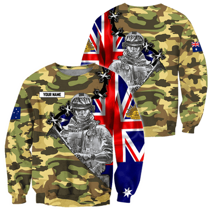 Personalized Australian Army Anzac Day 3D Printed Unisex Shirts TN