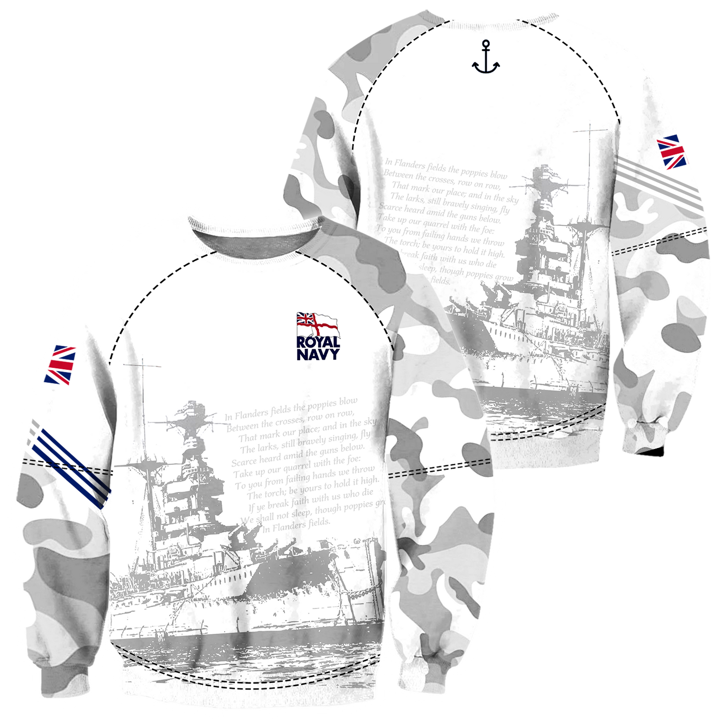 Royal Navy United Kingdom 3D All Over Printed Unisex Shirts