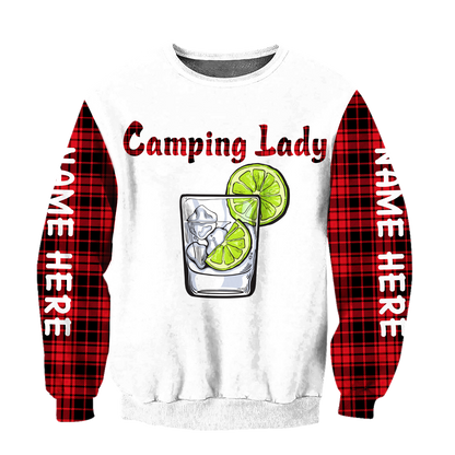 3D All Over Printed Camping  Lady Unisex Shirts Custom Name XT