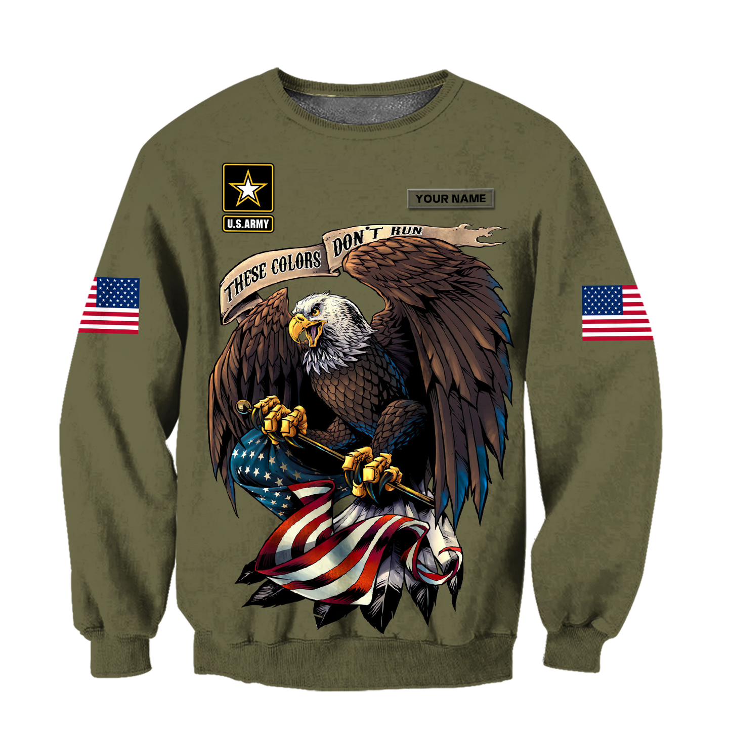 Custom name US Army Veteran Basic Eagle 3d printed shirts Proud Military DQB21052101