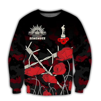 Premium Unisex Hoodie Remember Anzac Day ML