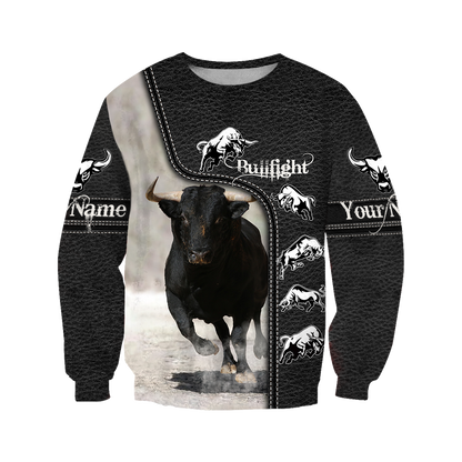 Bullfight Persionalized Your Name 3D All Over Printed Shirts