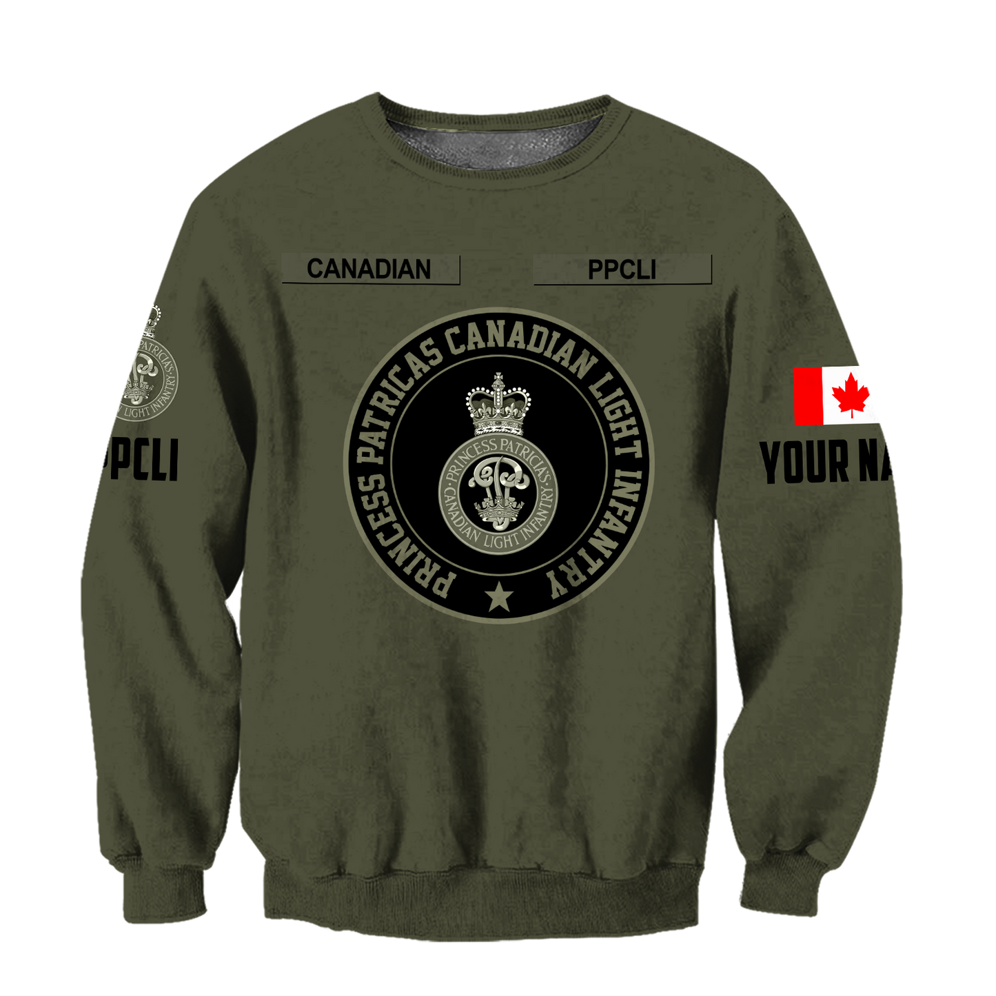 Personalized Name XT Canadian PPCLI Pullover 3D All Over Printed Shirts DA12032101