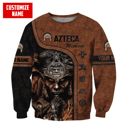 Personalized Name Azteca Mexicano 3D All Over Printed Hoodie