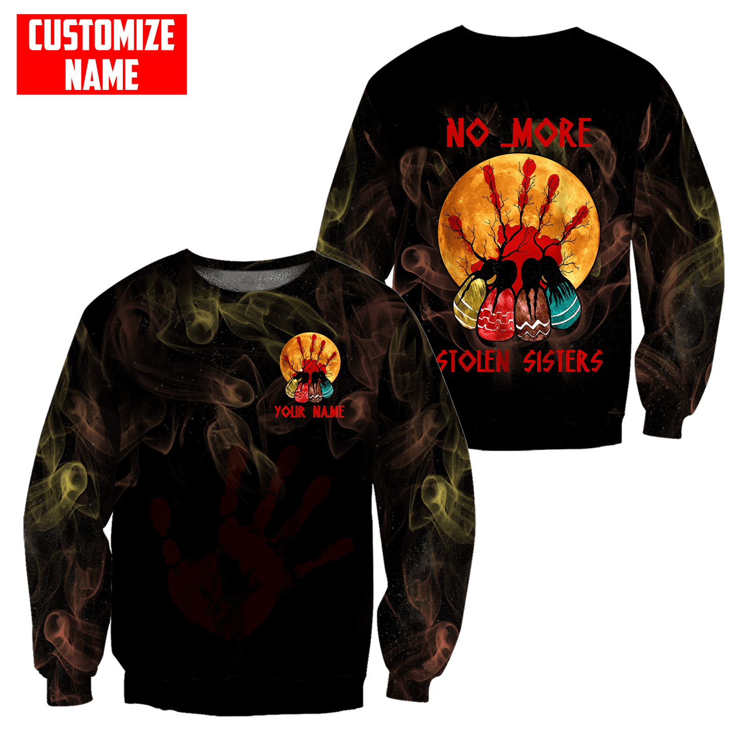 Customized name Native American No More Stolen Sisters 3D All Over Printed Unisex Shirts