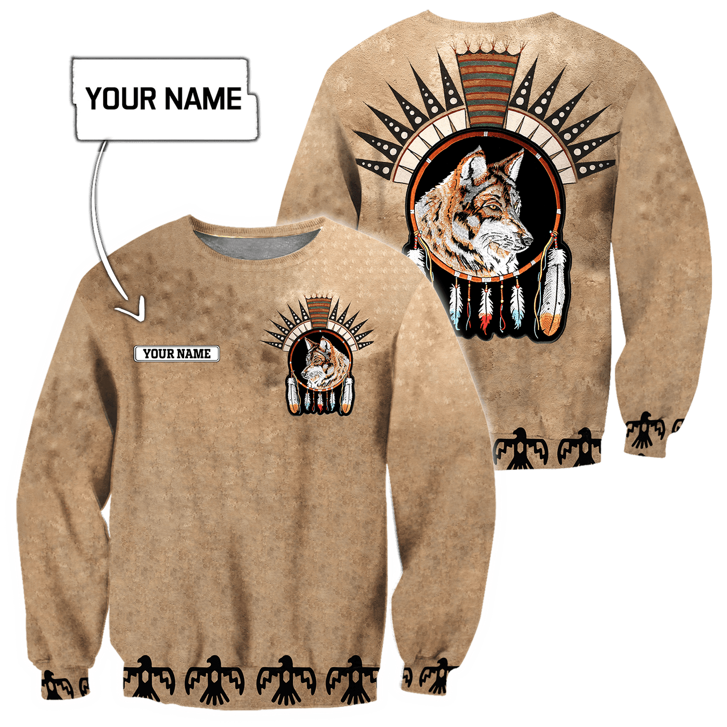 Custom Name Native American 3D All Over Printed Unisex Shirts