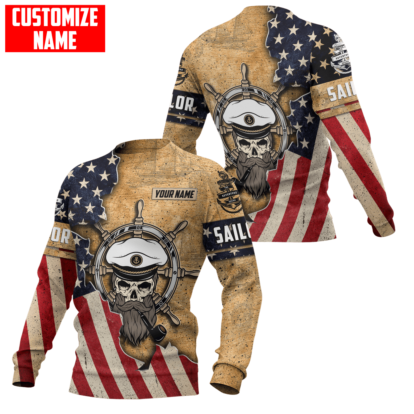 Customized name The Adventure Begins 3D All Over Printed Shirts