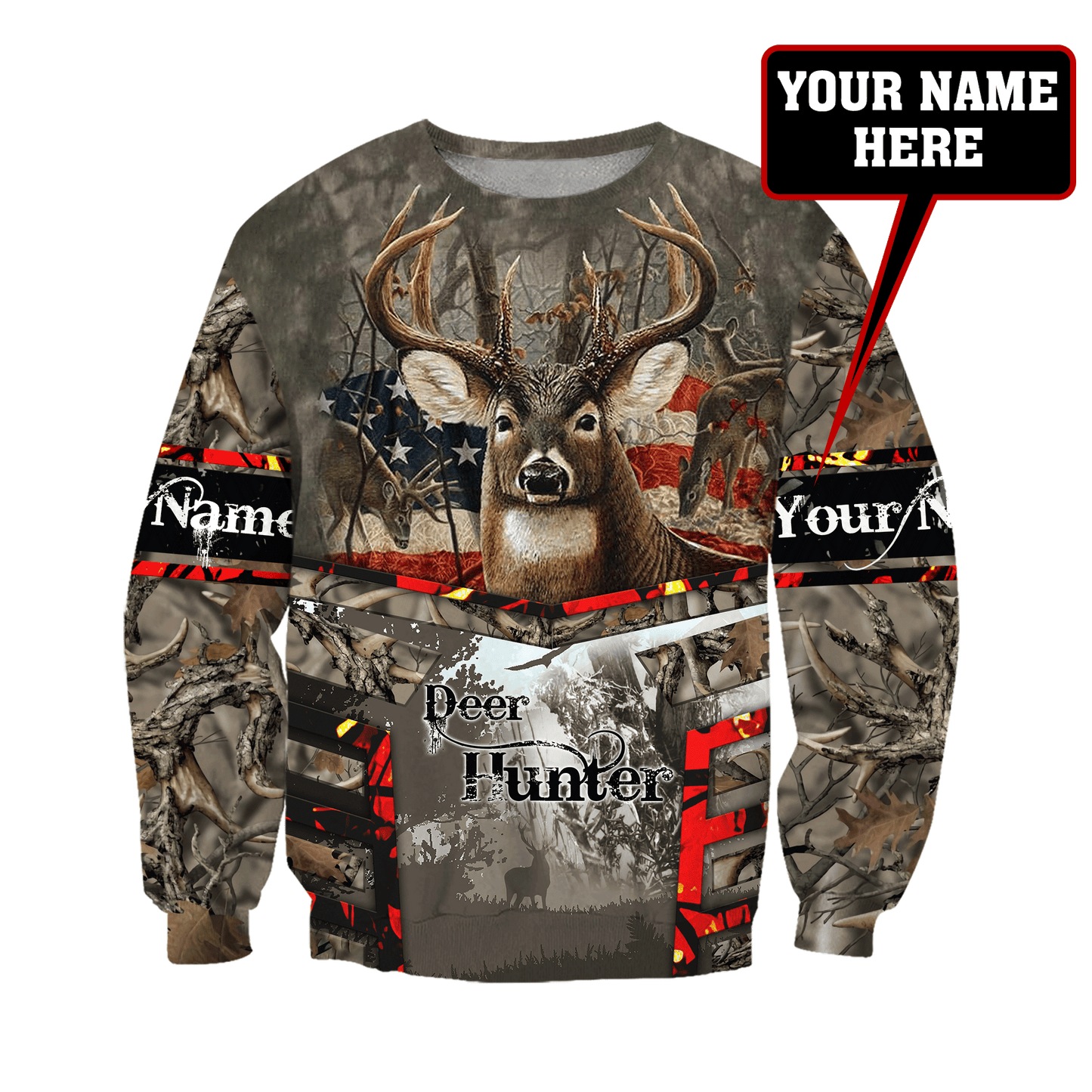 Deer Hunting Personalized Name 3D All Over Printed Shirts AM19052102