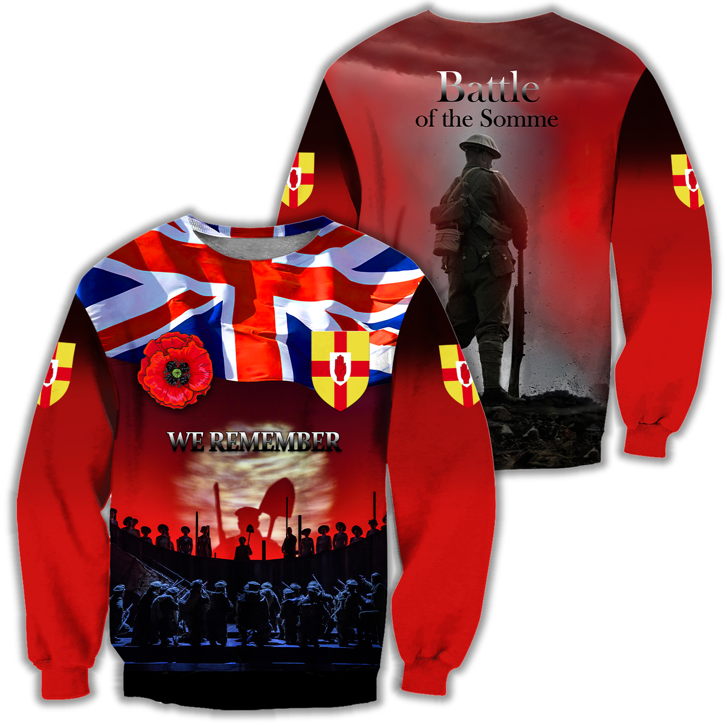 Remembrance Day Lest We Forget 3D All Over Printed Unisex Shirts