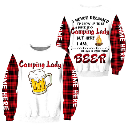 3D All Over Printed Camping  Lady Unisex Shirts SN01022103 Custom Name XT