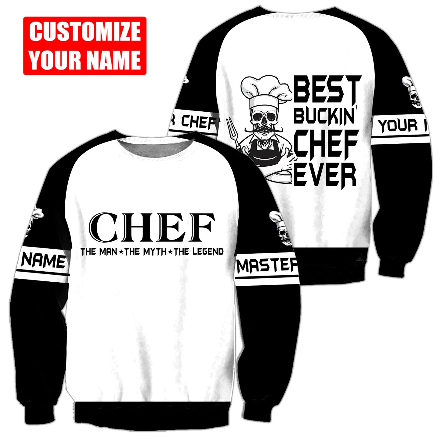 Custom Name Master Chef 3D All Over Printed Unisex Shirts