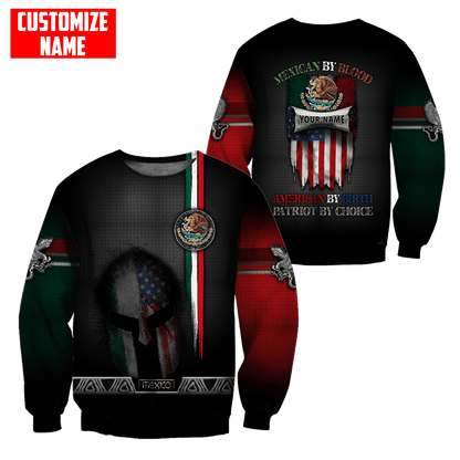 Customized Name Mexico 3D All Over Printed Unisex Shirts