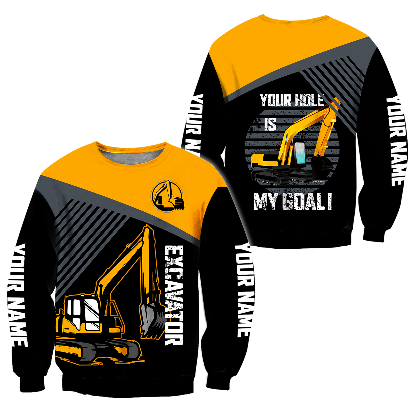 Custom Name XT Excavator 3D Printed shirts