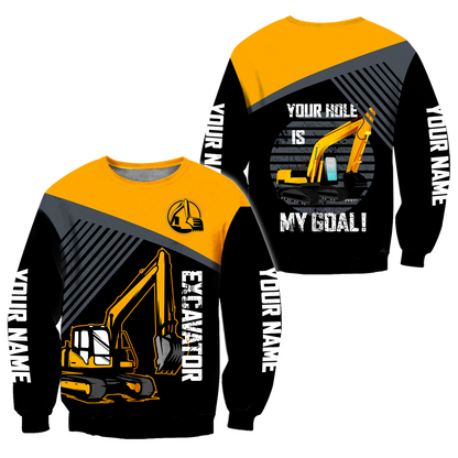 Custom Name XT Excavator 3D Printed shirts
