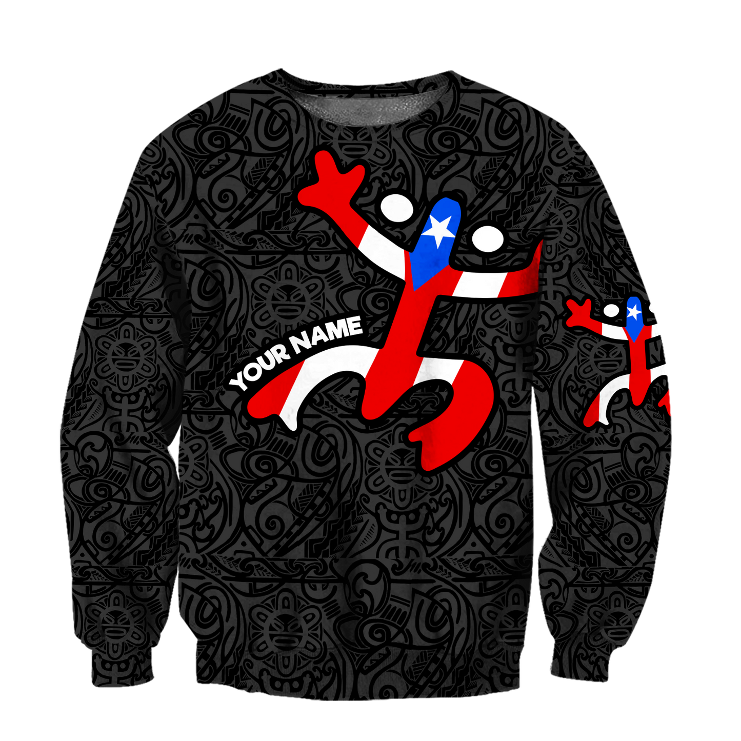 Custom Name Taino Tattoo Puerto Rico Hoodie For Men And Women MH16032106