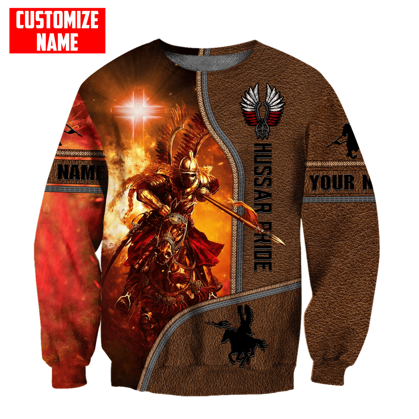 Premium Winged Hussars Pride Custom name 3D Printed Shirts