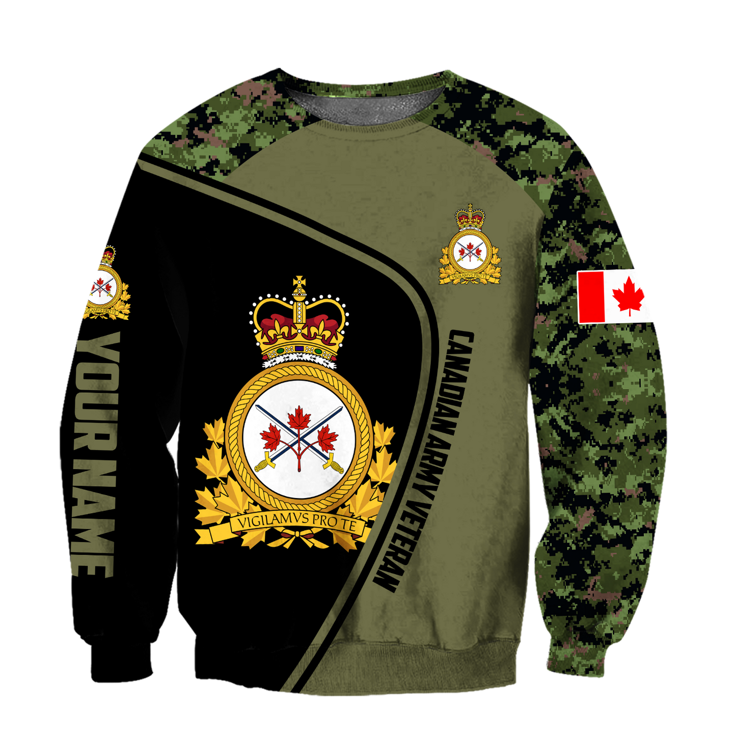 Personalized Name XT Canadian Army Veteran 3D All Over Printed Shirts DA13032107