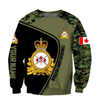 Personalized Name XT Canadian Army Veteran 3D All Over Printed Shirts DA13032107