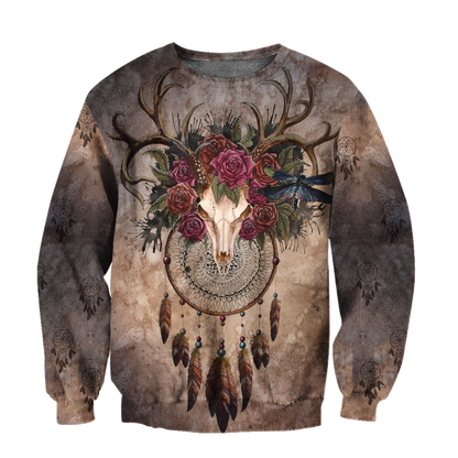 Deer Native American Culture 3D All Over Printed Unisex Shirts