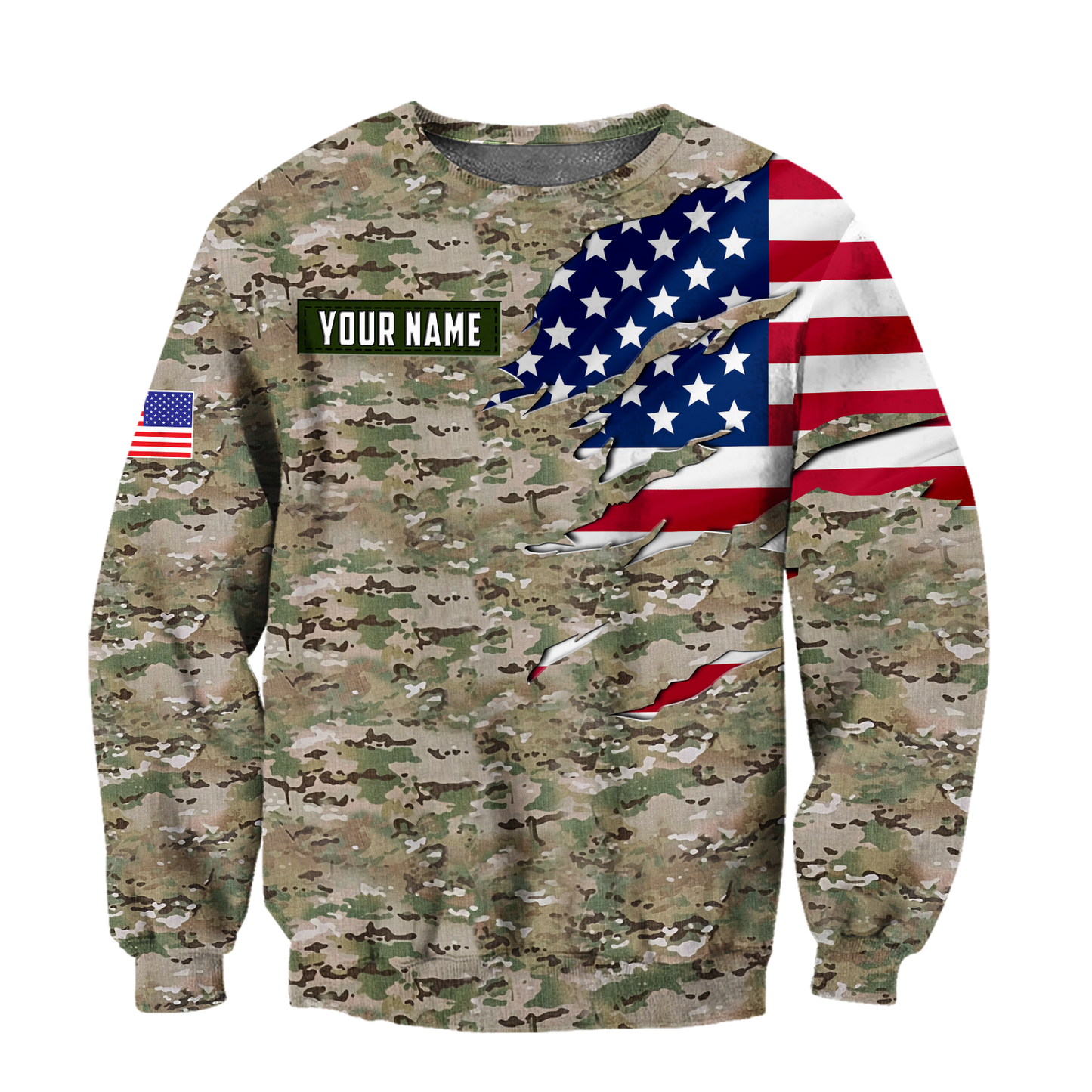 Remembrance The United States Camo Soldier 3D print shirts