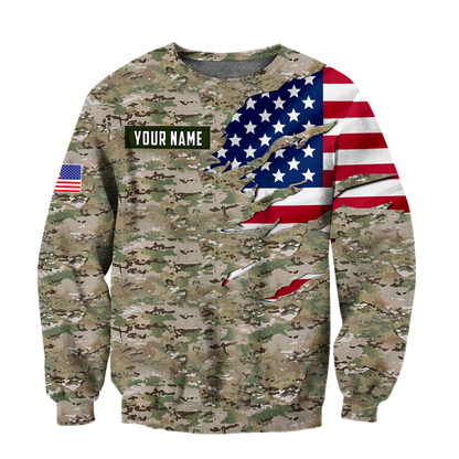 Remembrance The United States Camo Soldier 3D print shirts