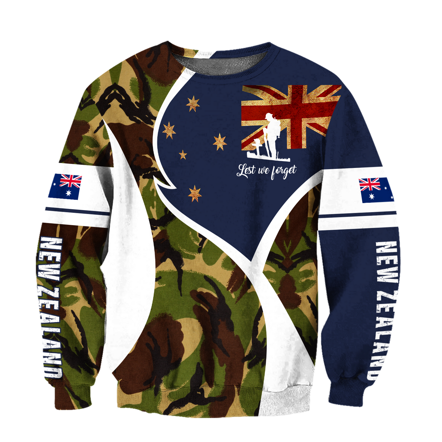Premium Lest We Forget New Zealand Veteran 3D All Over Printed