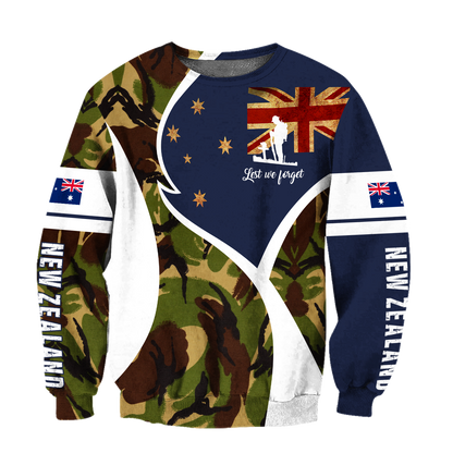 Premium Lest We Forget New Zealand Veteran 3D All Over Printed