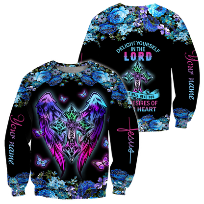 Delight Yourself In The Lord - Jesus Persionalized 3D All Over Printed Shirts