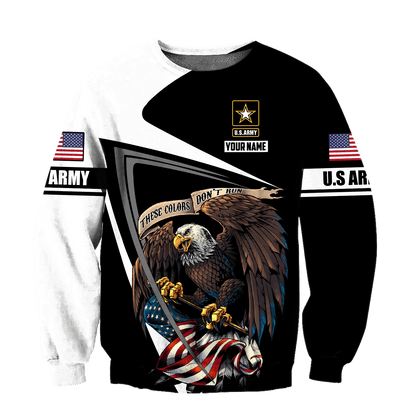 Custom name US Army Veteran 3D printed shirts Proud Military