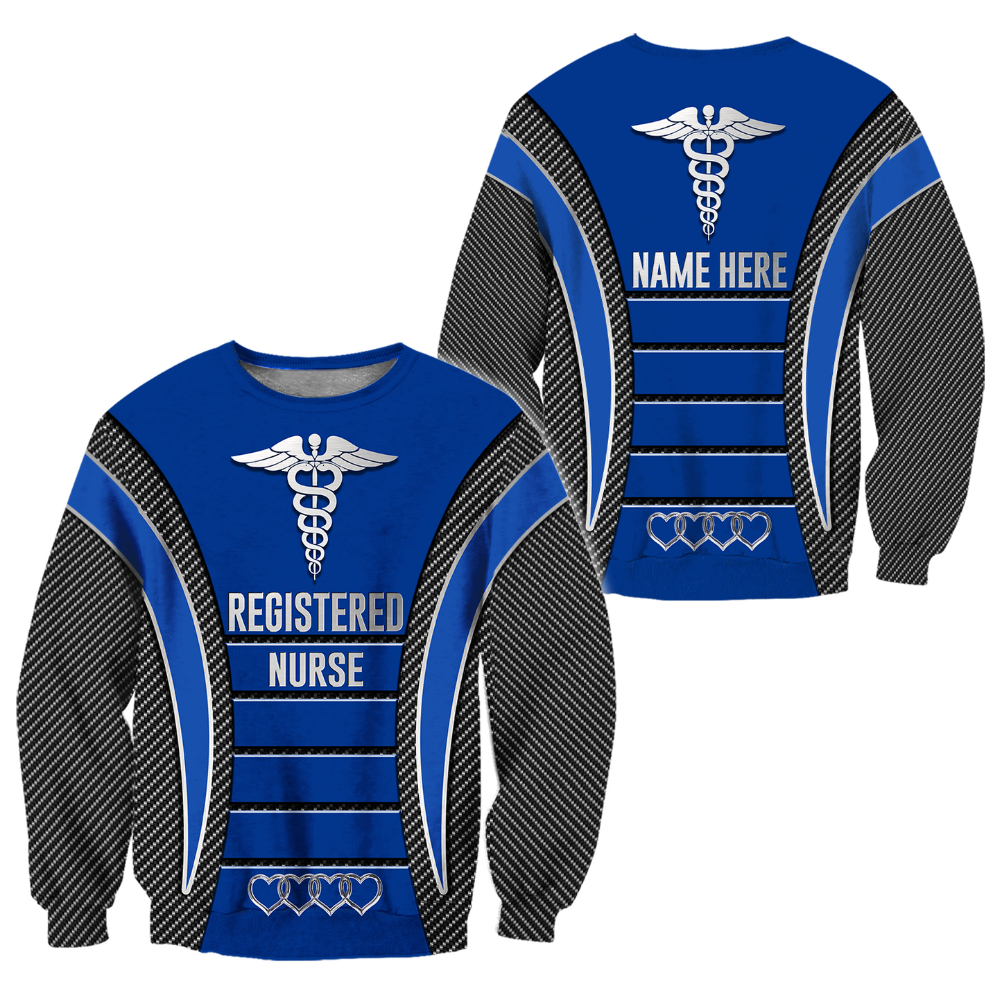3D All Over Printed RN Nurse Unisex Shirts Custom Name XT