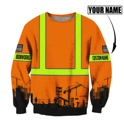 Personalized Ironworker Safety 3D All Over Printed Unisex Shirts TN
