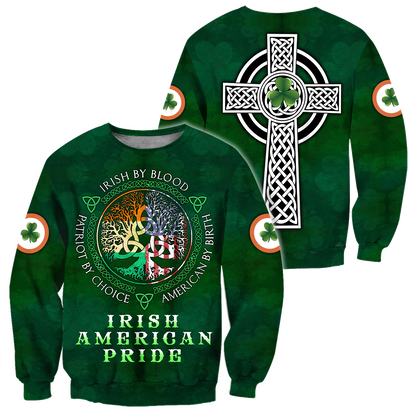 Irish American Pride Saint Patrick's Day 3D All Over Printed Shirts For Men And Women TN