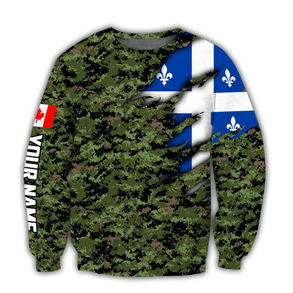 Custom Name XT Quebec 3D Printed Shirts NTN10042103