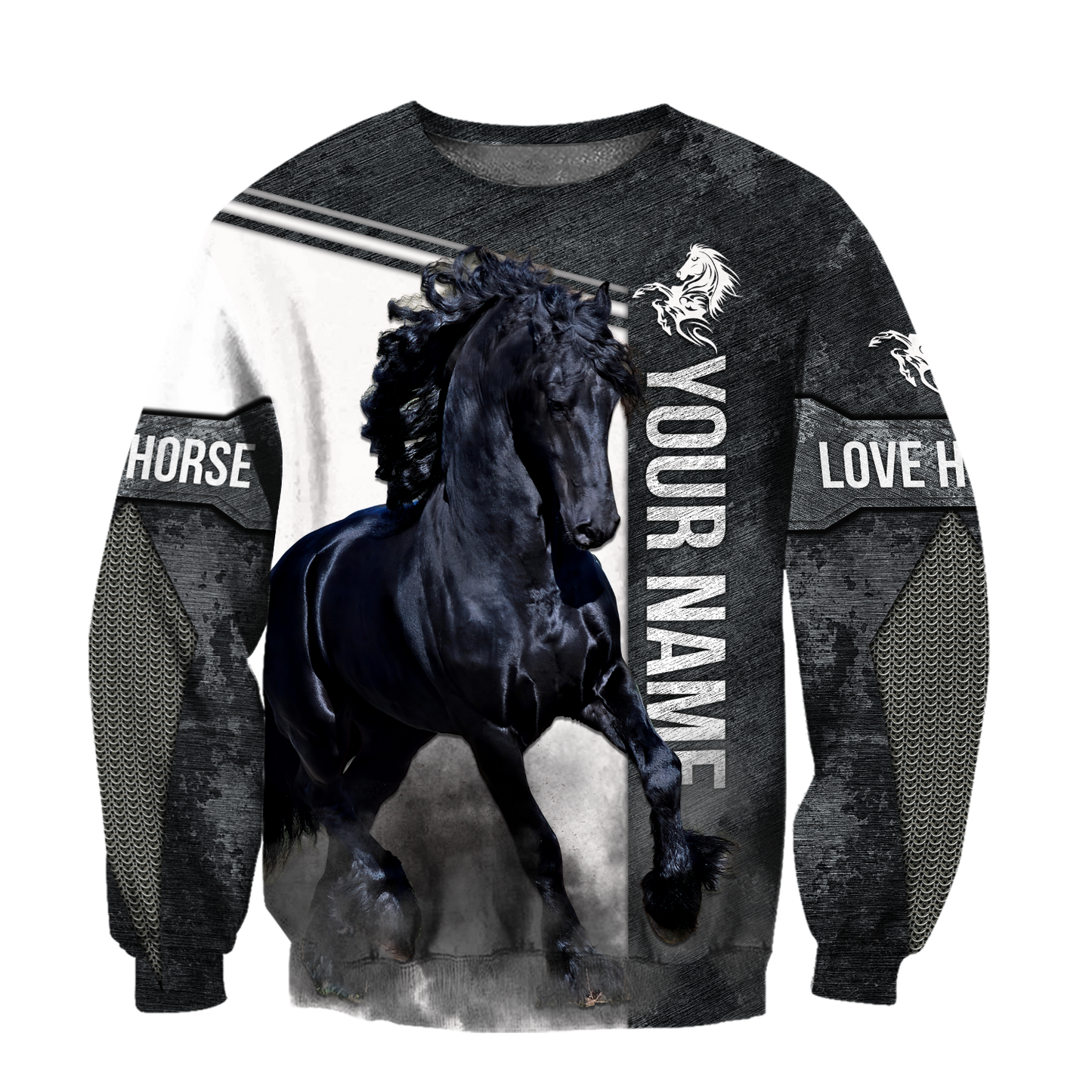 Personalized Friesian Horse 3D All Over Printed Unisex Shirts