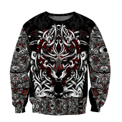 Wolf Viking 3D All Over Printed Unisex Shirt