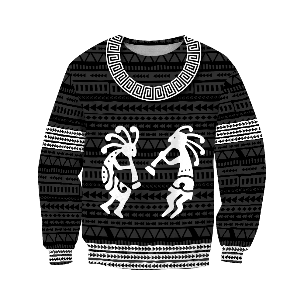 Kokopelli Black White 3D All Over Printed Shirts DZ28052102 NT