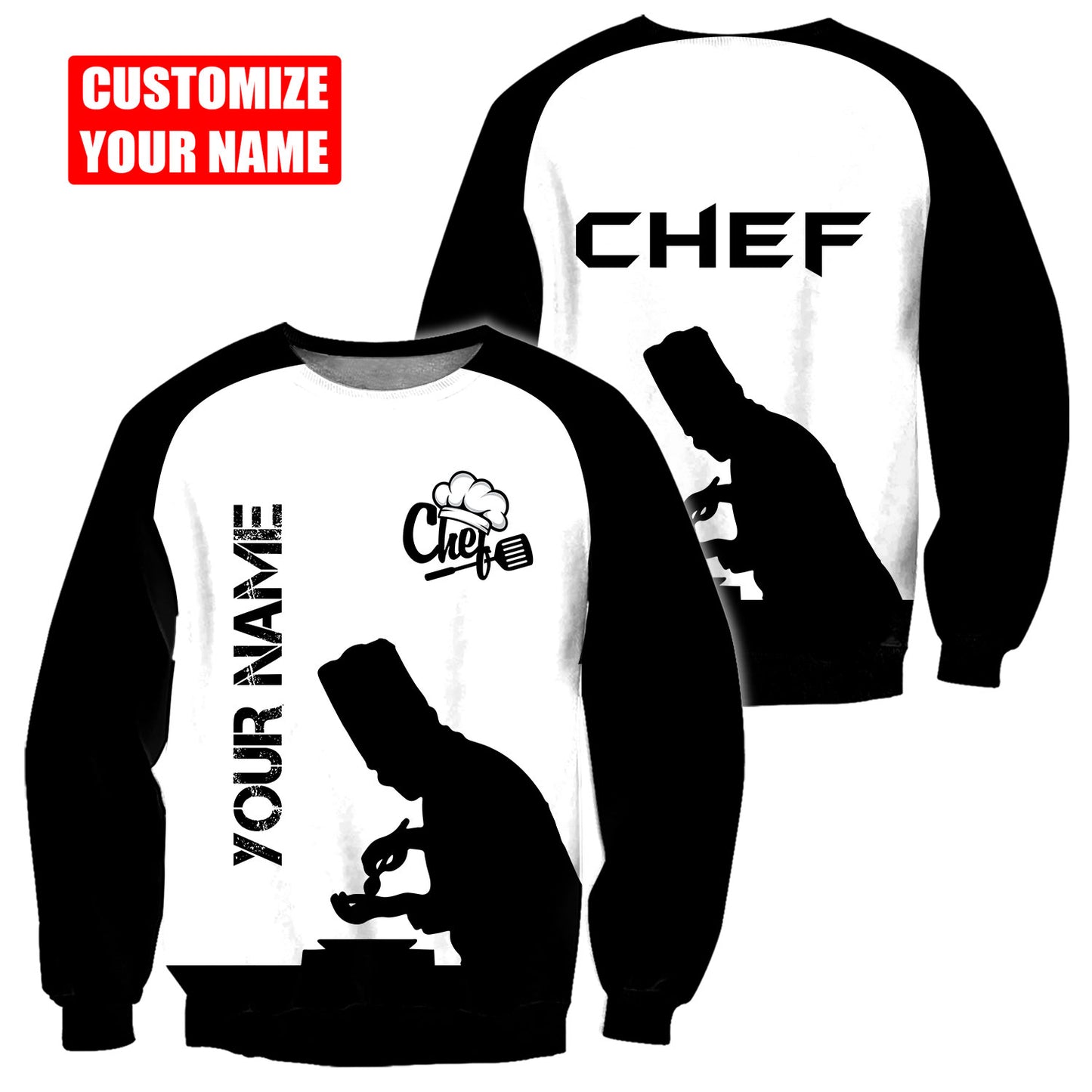 Custom Name Master Chef 3D All Over Printed Unisex Shirts