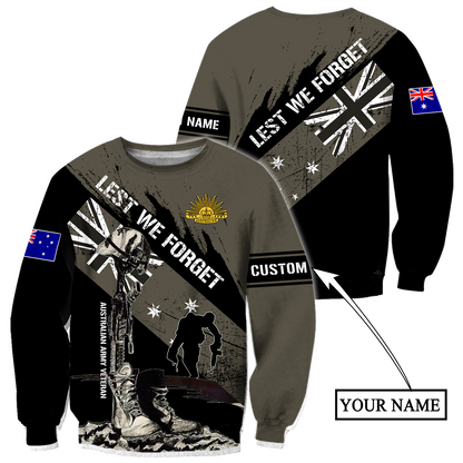Personalized Australian Veteran 3D Printed Unisex Shirts TN