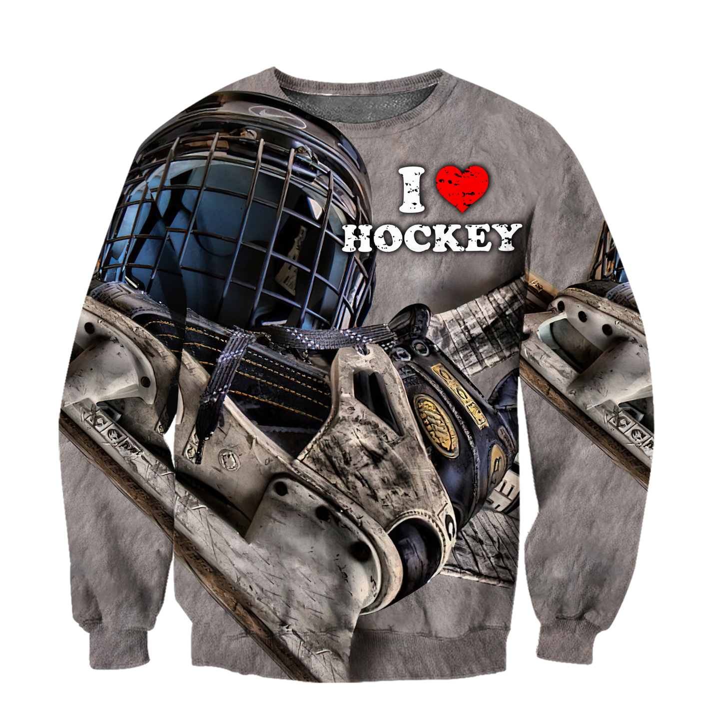 3D All Over Printed I Love Hockey  Unisex Shirts
