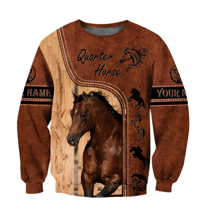 Personalized Name American Quarter Horse 3D All Over Printed Unisex Shirts