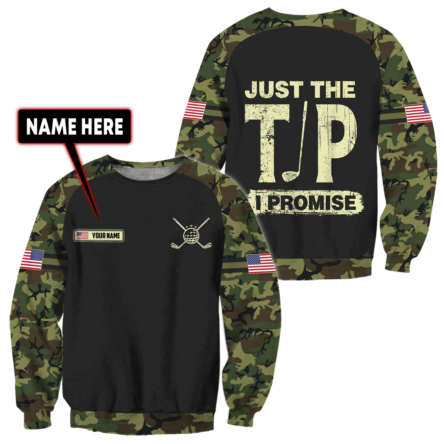 Custom Name XT Golf Lovers 3D Printed Shirts