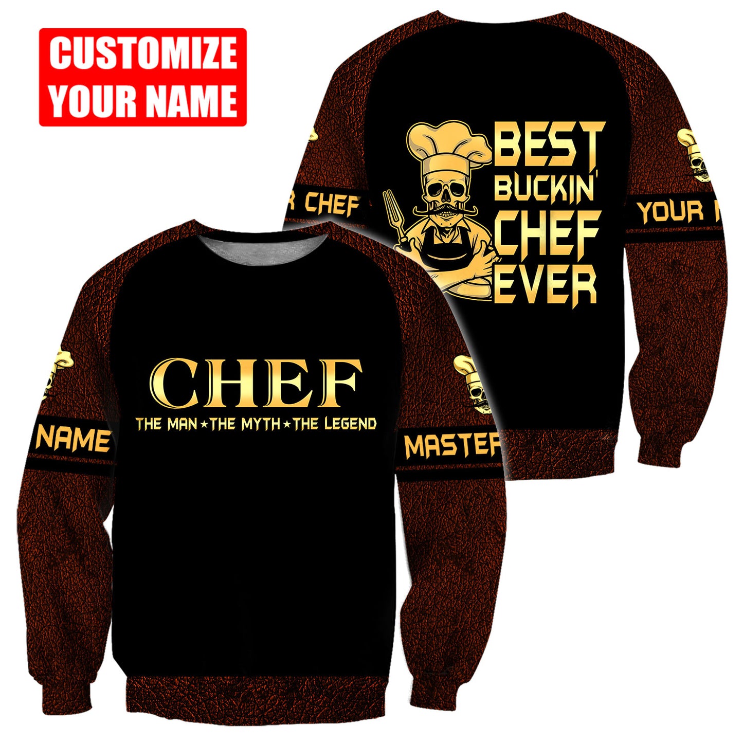 Custom Name Master Chef 3D All Over Printed Unisex Shirts