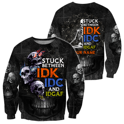Customize Name Stuck Skull Hoodie For Men And Women TNA23032103