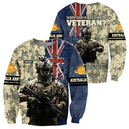 Personalized Name - The Australian Army 3D All Over Printed Shirts DQB16032104