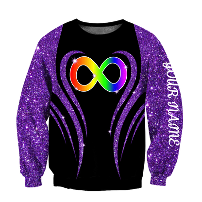 3D All Over Printed Autism Unisex Shirts Custom Name  XT