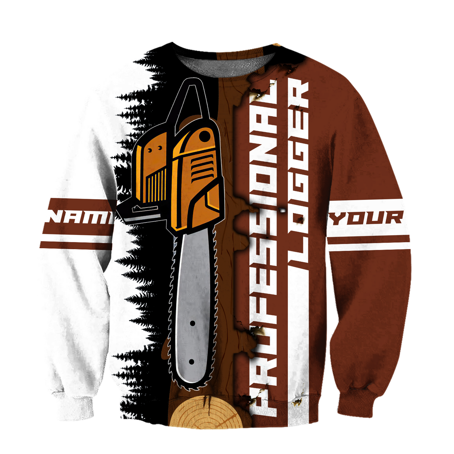Customize Name Chainsaw 3D All Over Printed Unisex Shirts Professional Logger