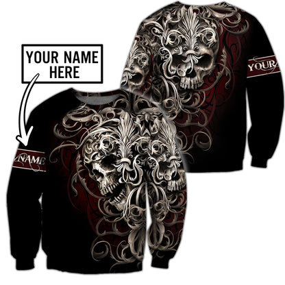 Customize Name Tattoo Skull Hoodie For Men And Women NTN06032104